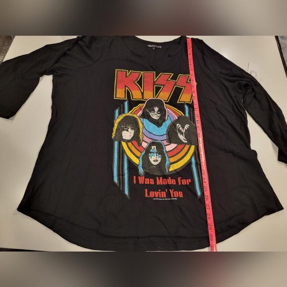 TORRID Kiss Waffle Knit Graphic Top Size 4 - Picture 11 of 12